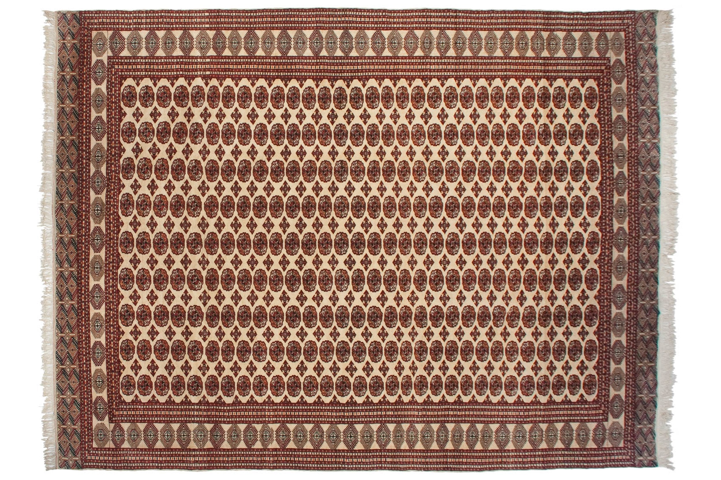 12x15.5 Vintage Pakistani Bokhara Design Carpet