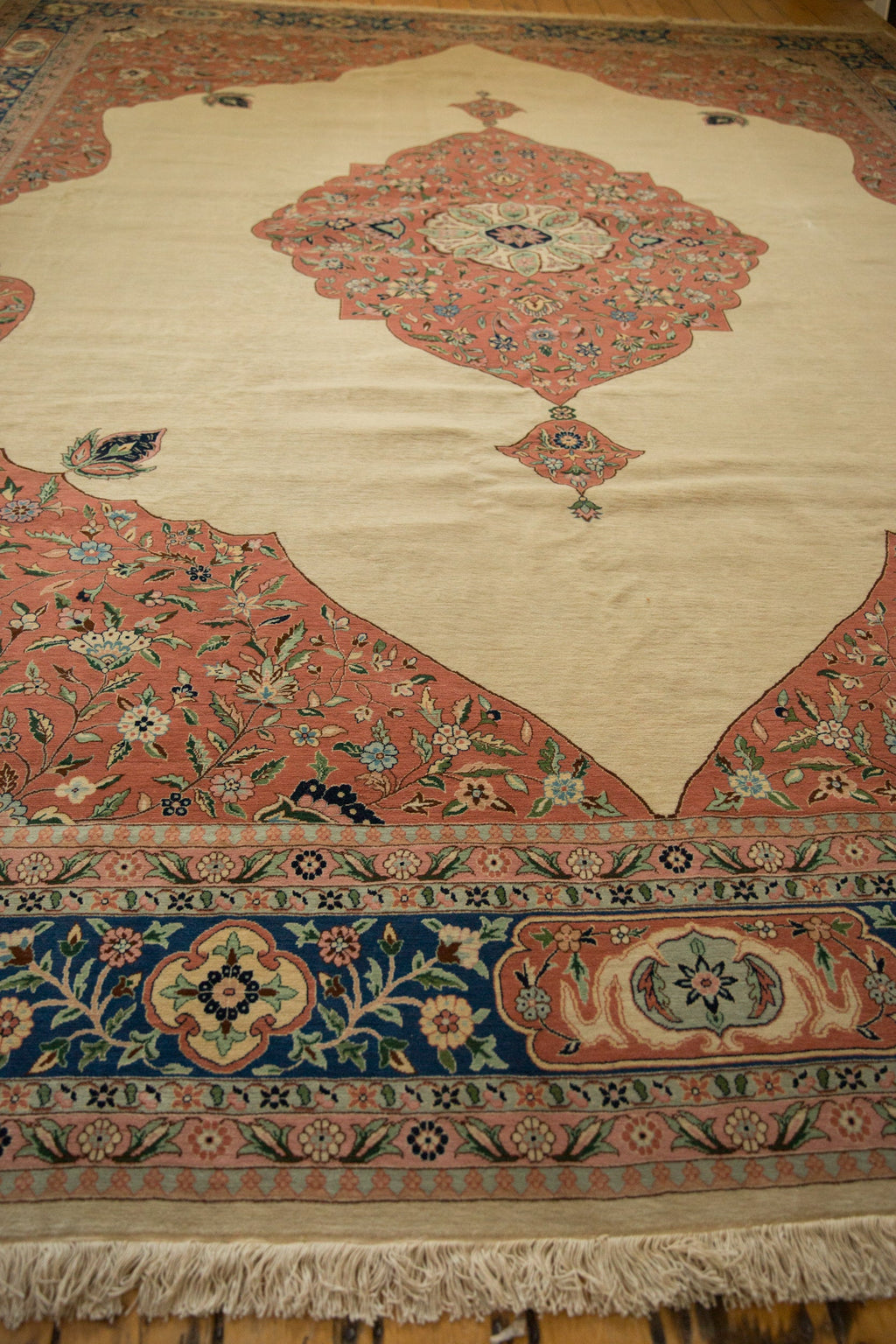 12x15 Vintage Bulgarian Tabriz Design Carpet