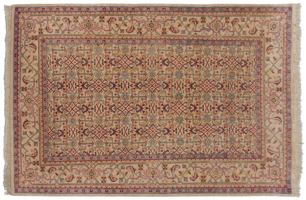 6x9 Vintage Indian Mahal Design Carpet