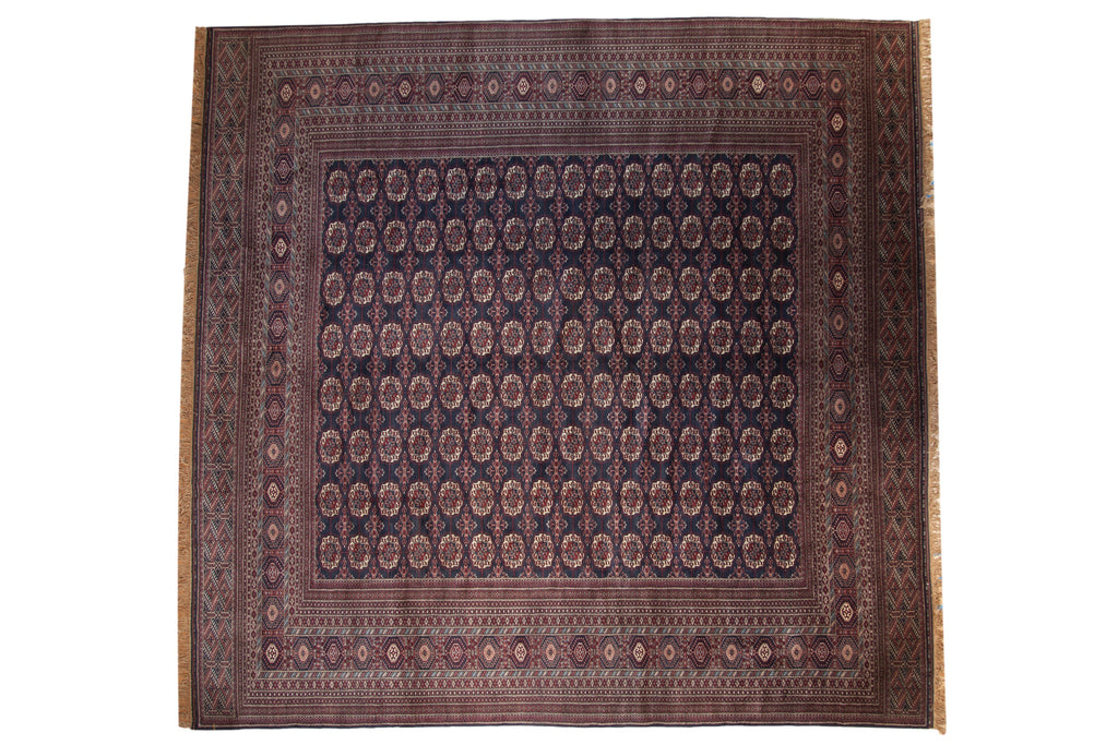 12x12.5 Vintage Fine Bokhara Square Carpet