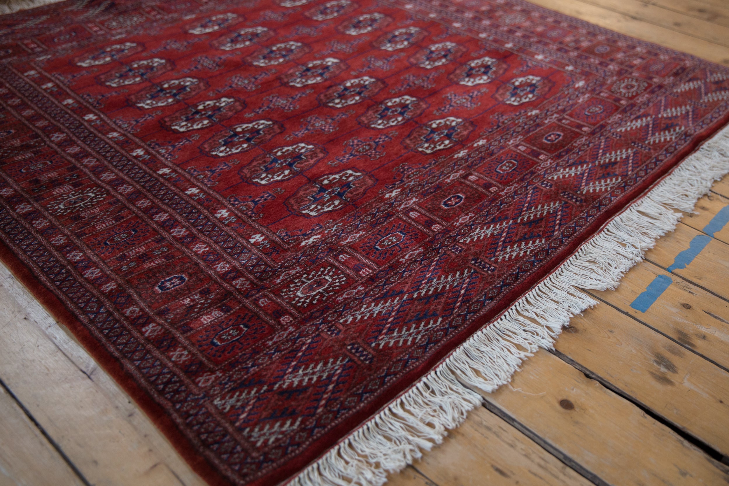 5x5 Vintage Fine Bokhara Square Rug