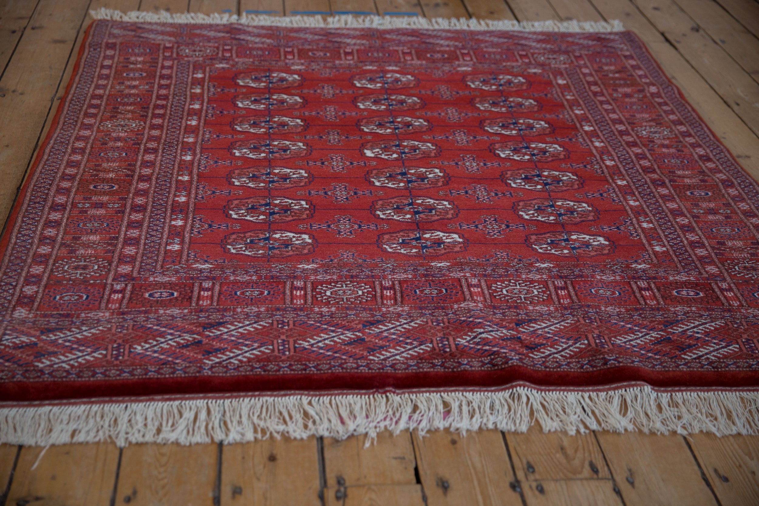 5x5 Vintage Fine Bokhara Square Rug