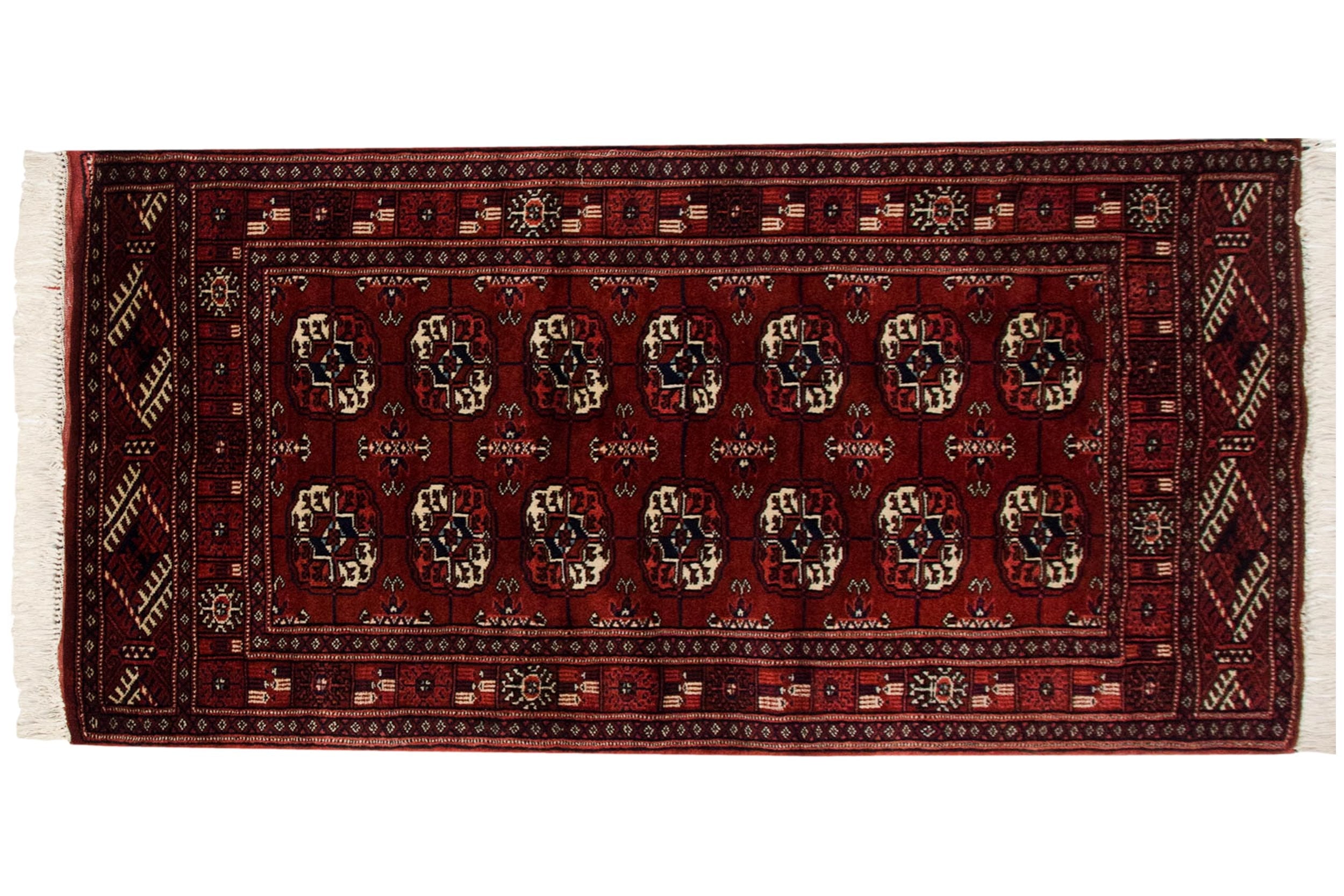 2.5x4 Vintage Fine Bokhara Rug