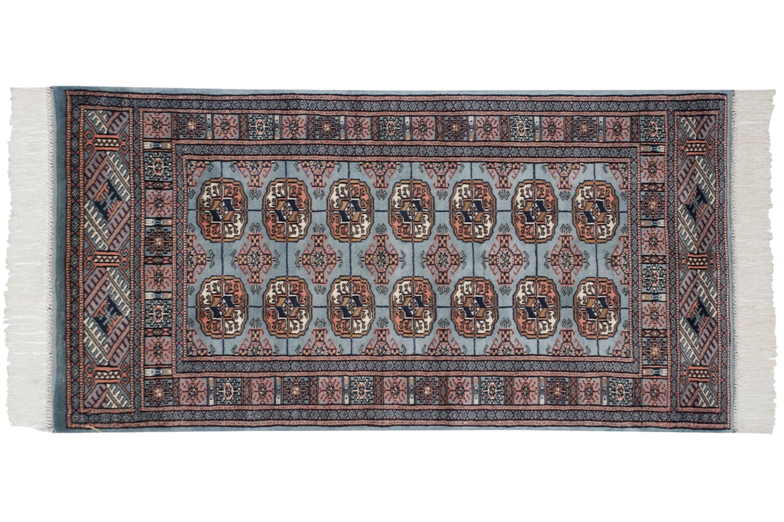 2.5x3 Vintage Fine Bokhara Square Rug