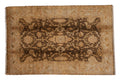6x9.5 Gold Wash Indian Oushak Design Carpet