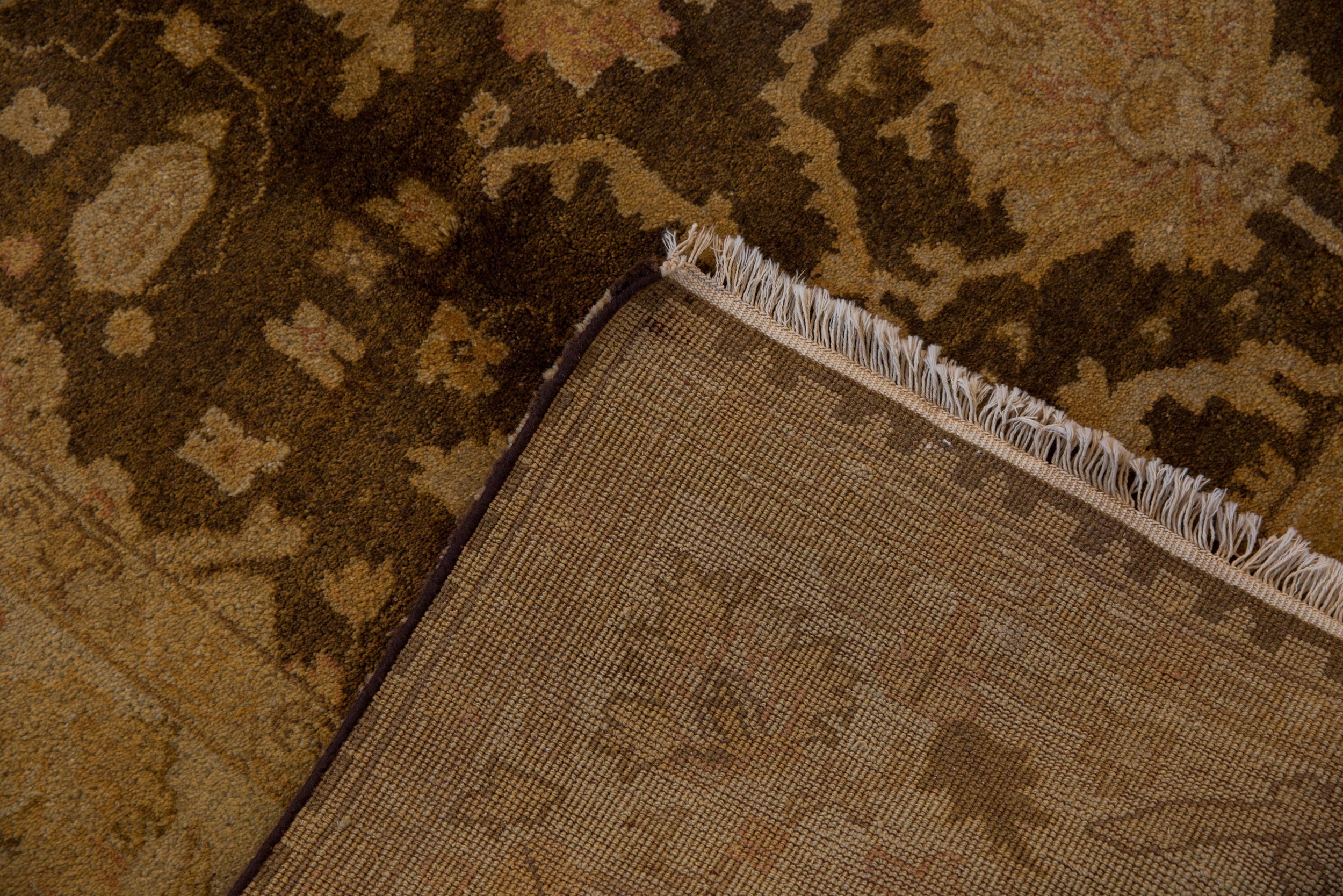 6x9.5 Gold Wash Indian Oushak Design Carpet