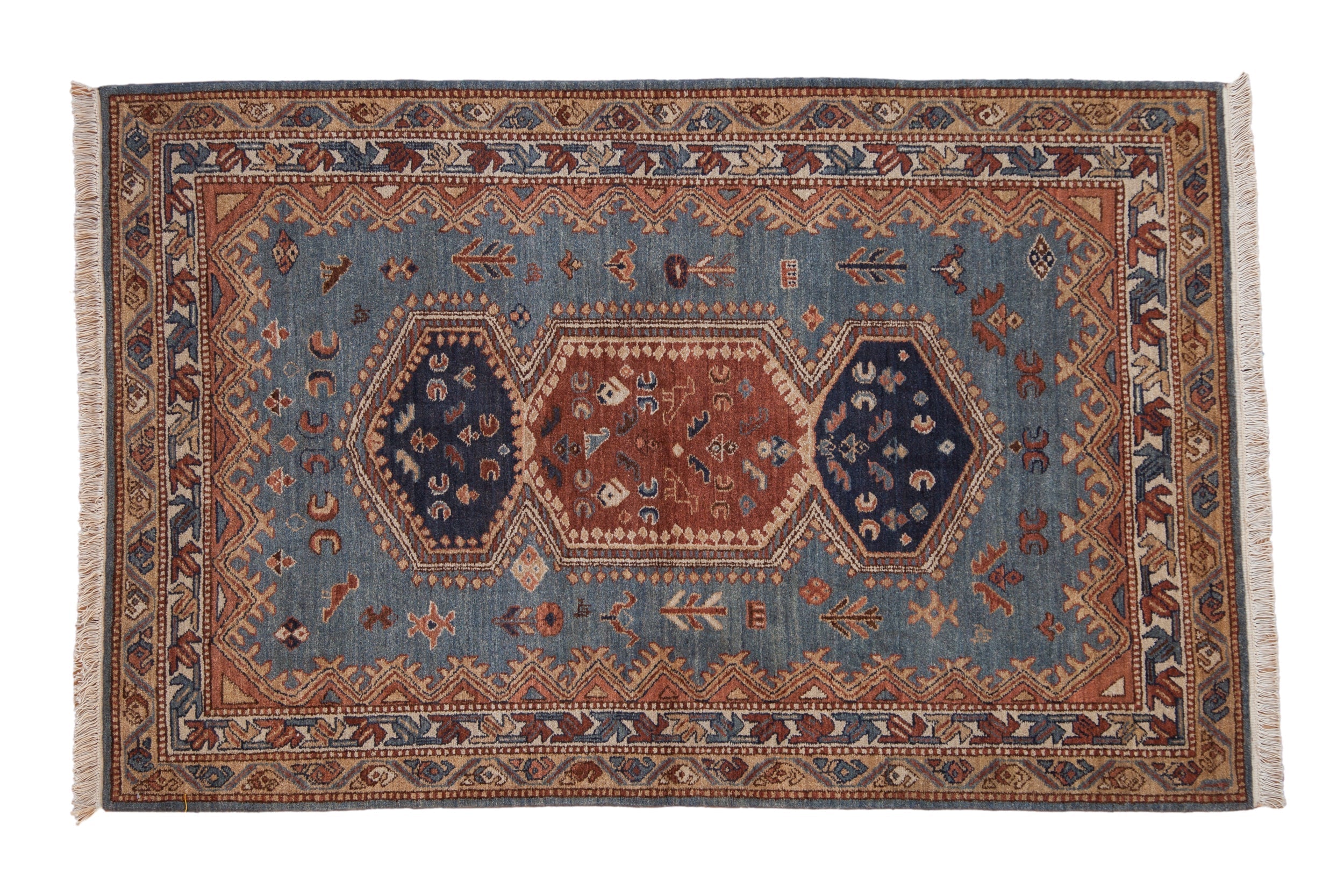 4x6.5 Vintage Armenian Hamadan Design Rug