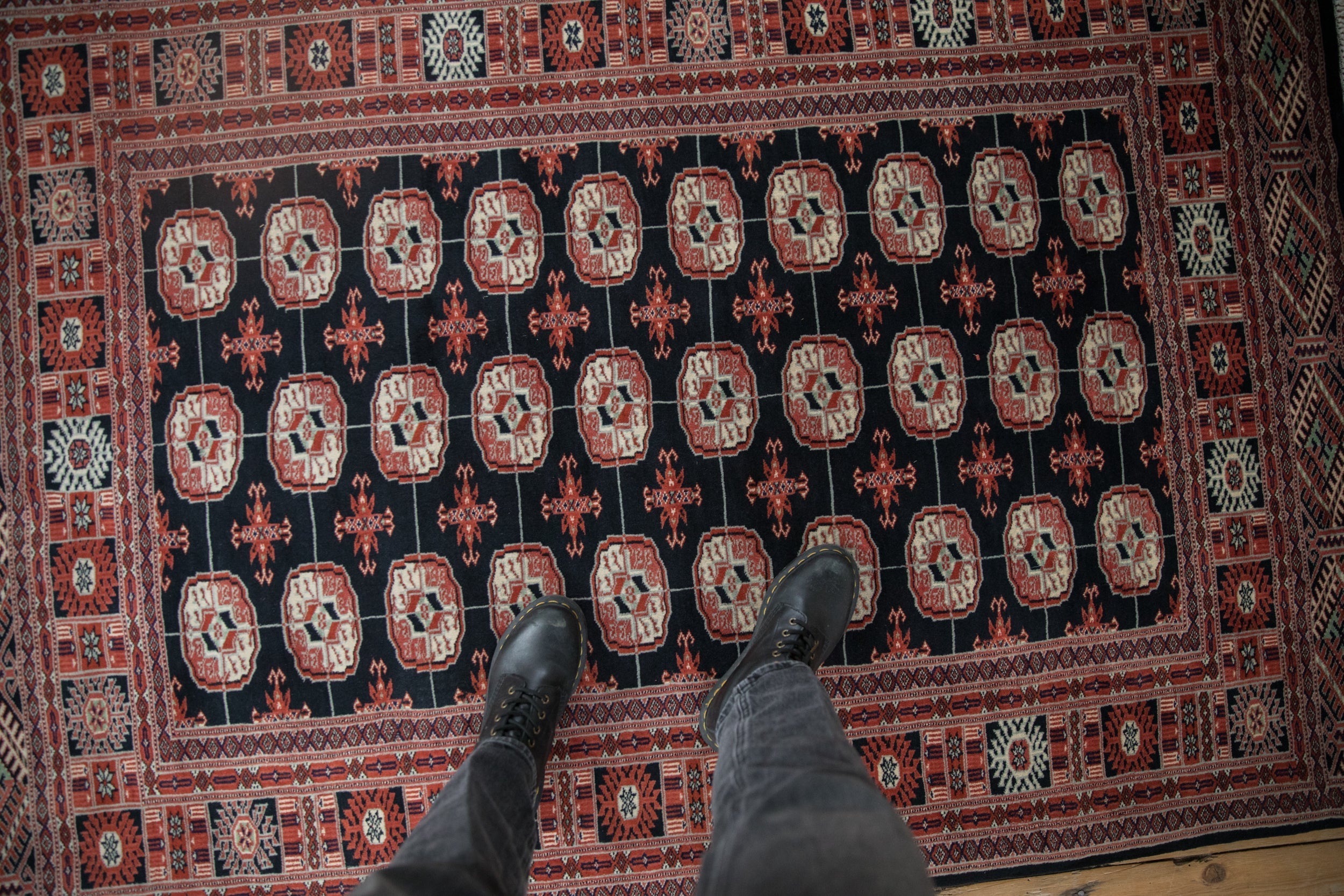 4x6 Vintage Fine Bokhara Rug