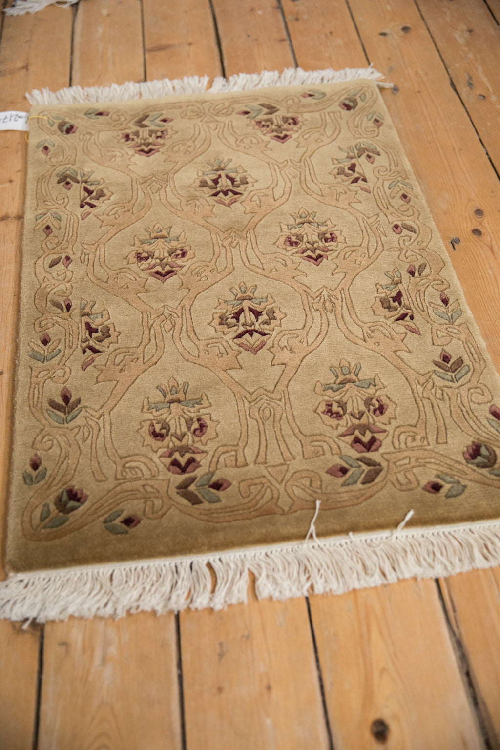 2x3 Vintage Contemporary Indian Savonnerie Design Rug Mat