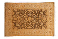 4x6 Vintage Gold Wash Indian Oushak Design Rug