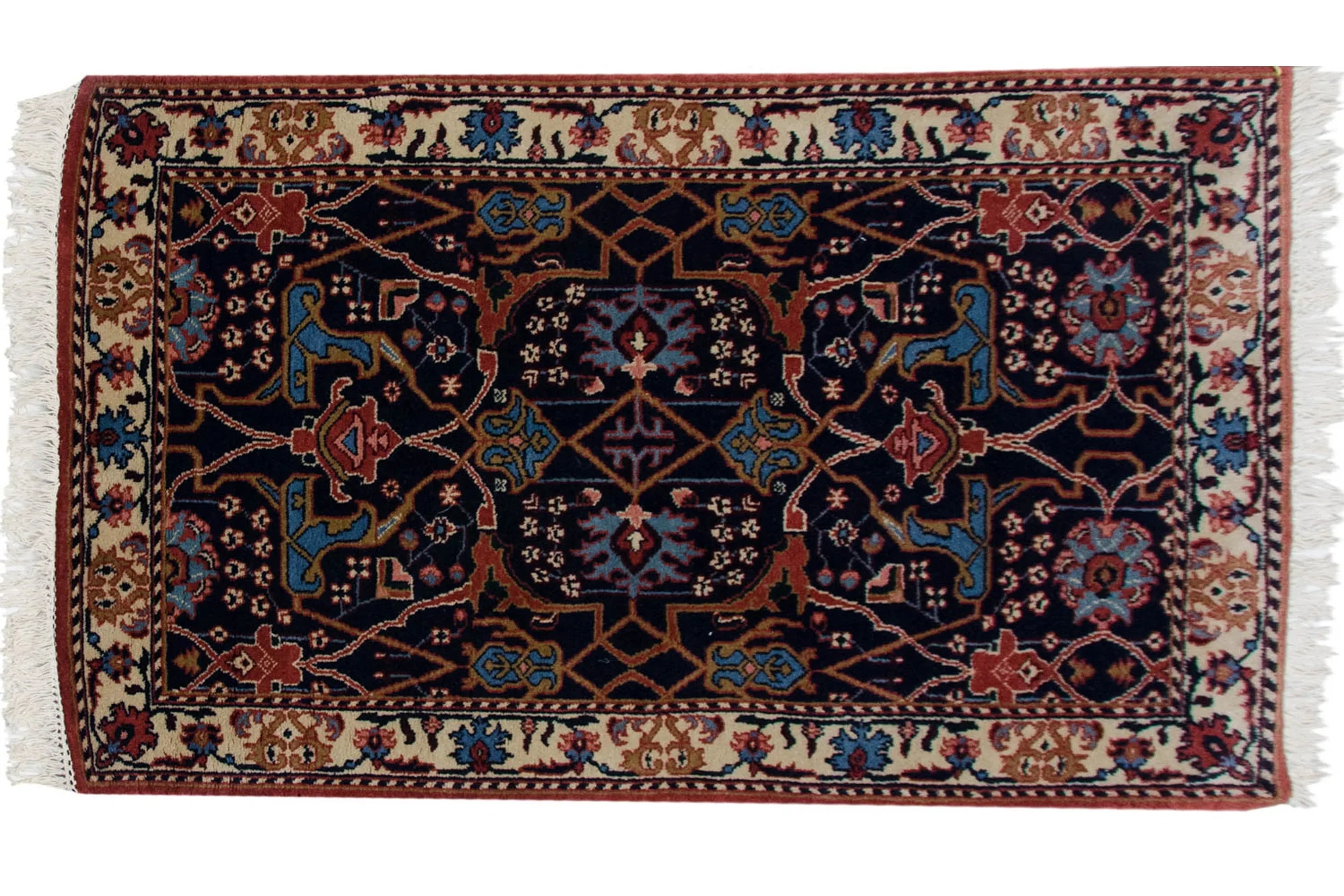3.5x5.5 Vintage Indian Bijar Design Rug