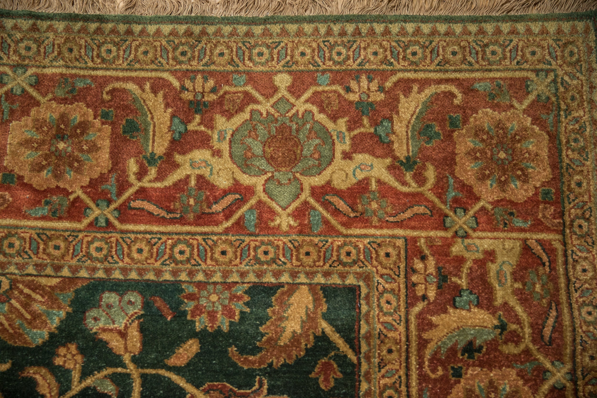 9x11.5 Vintage Indian Serapi Design Carpet