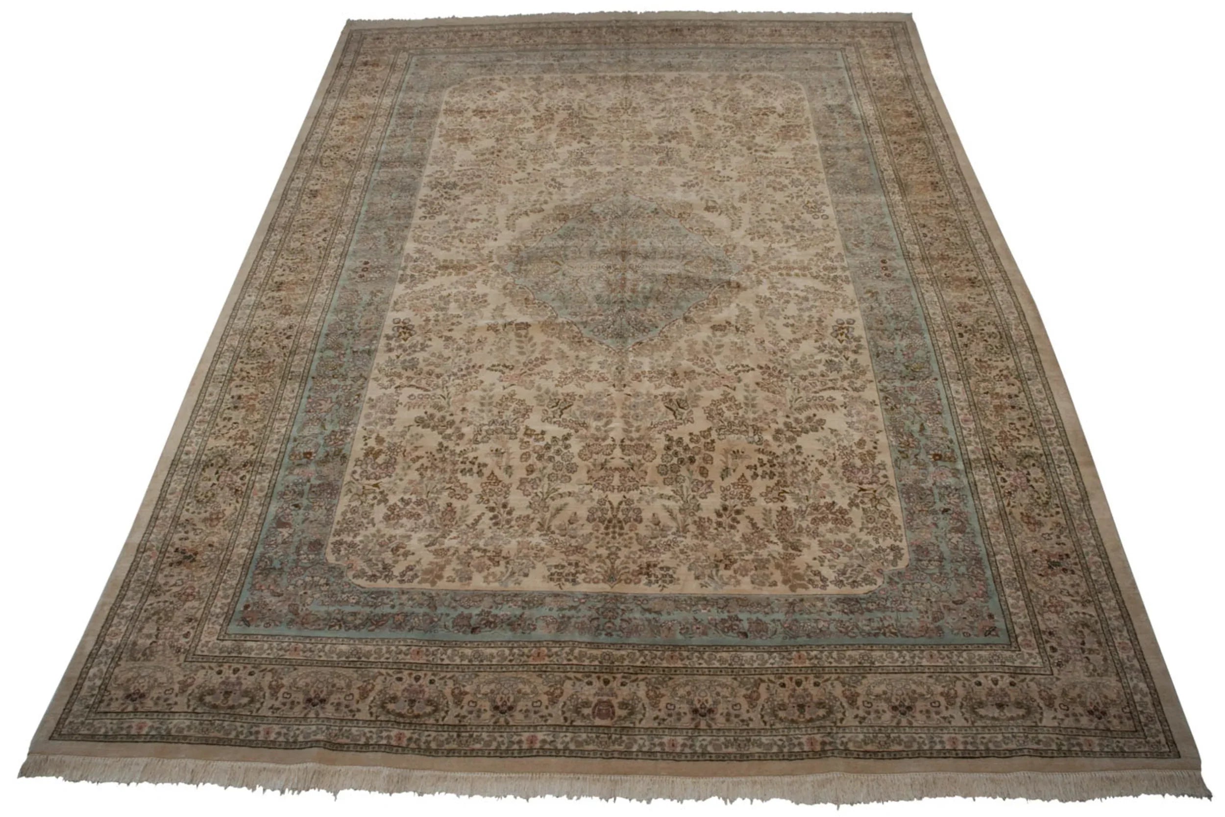 12x17.5 Vintage Tabriz Carpet