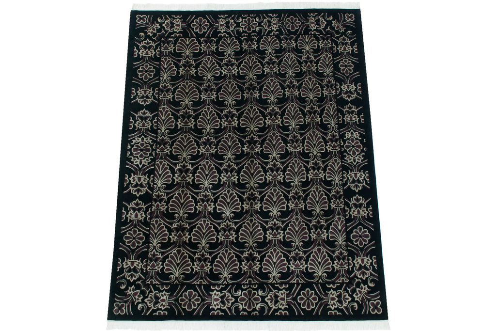 7.5x10 Vintage Indian Damask Design Carpet