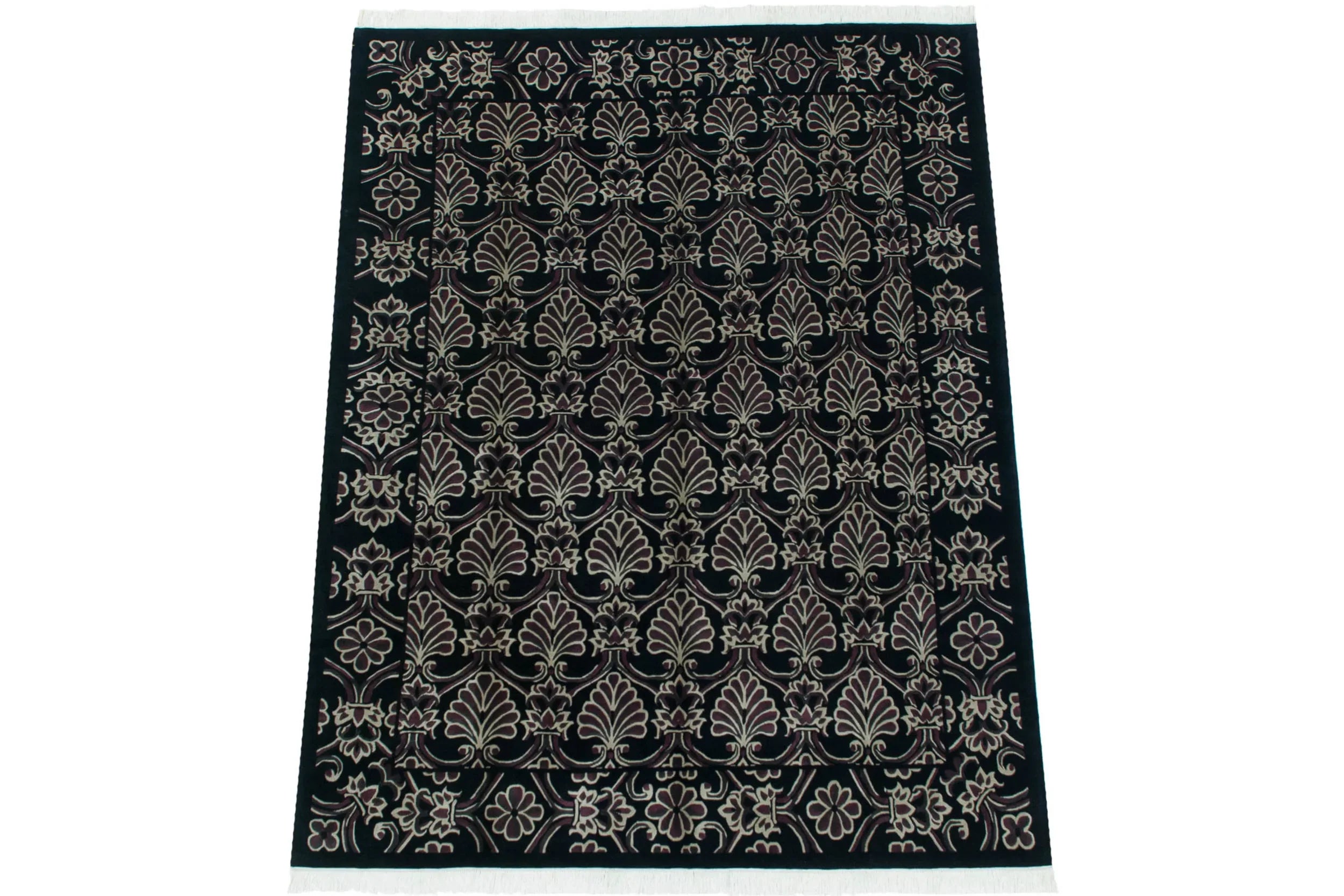 7.5x10 Vintage Indian Damask Design Carpet