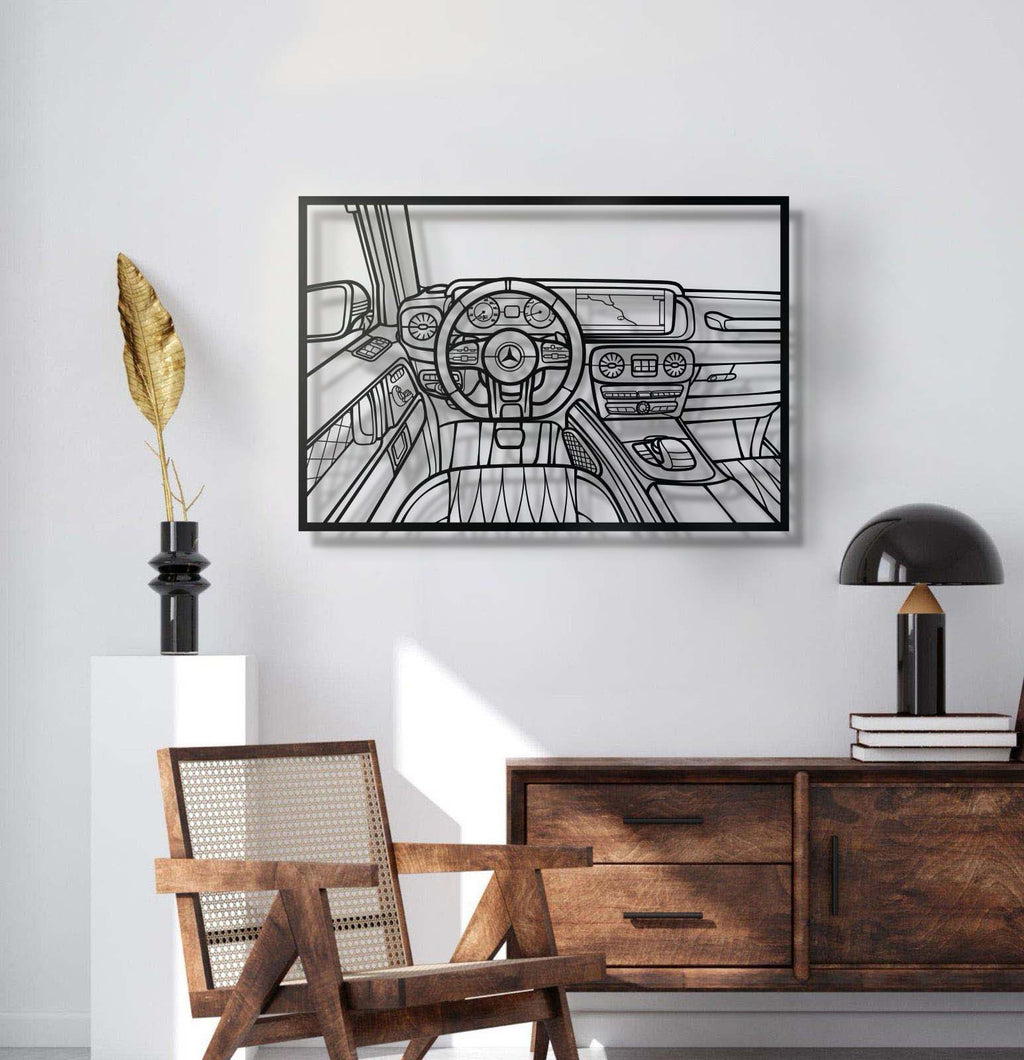 G63 AMG Driver's Cockpit Metal Frame Wall Art - MT1469