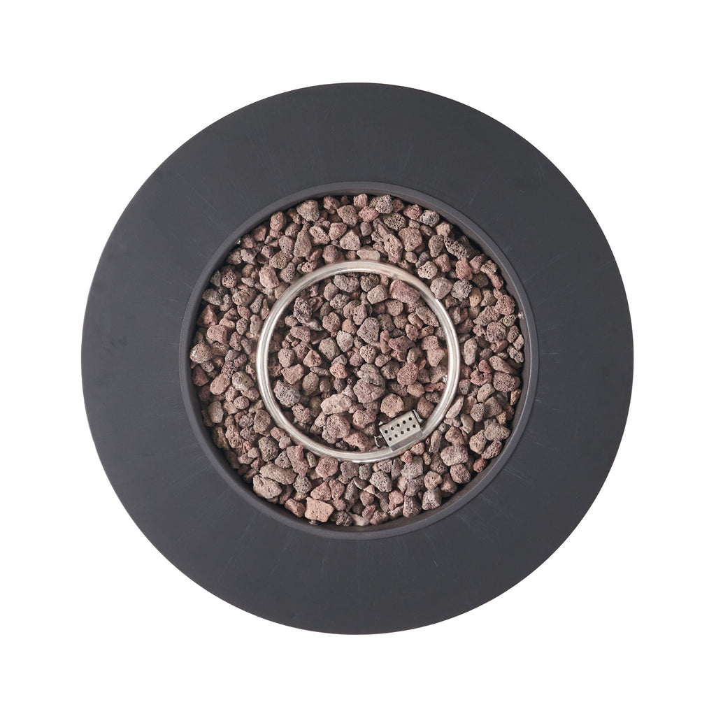 Modern 32" 40K BTU Round Iron Propane Fire Pit (SAK29102)
