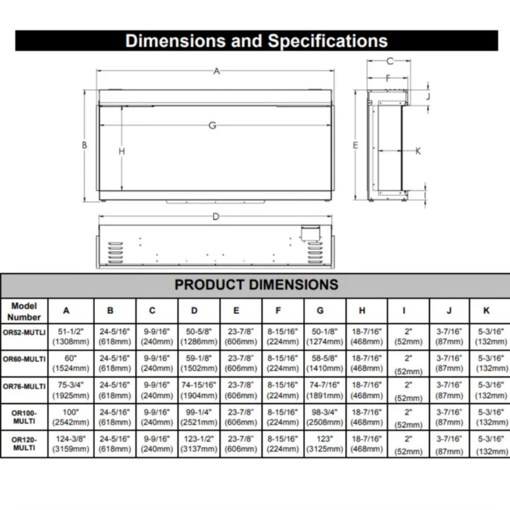 Modern Flames Orion Multi 76" Heliovision Built-In Electric Fireplace [OR76-MULTI] (SAK93726)