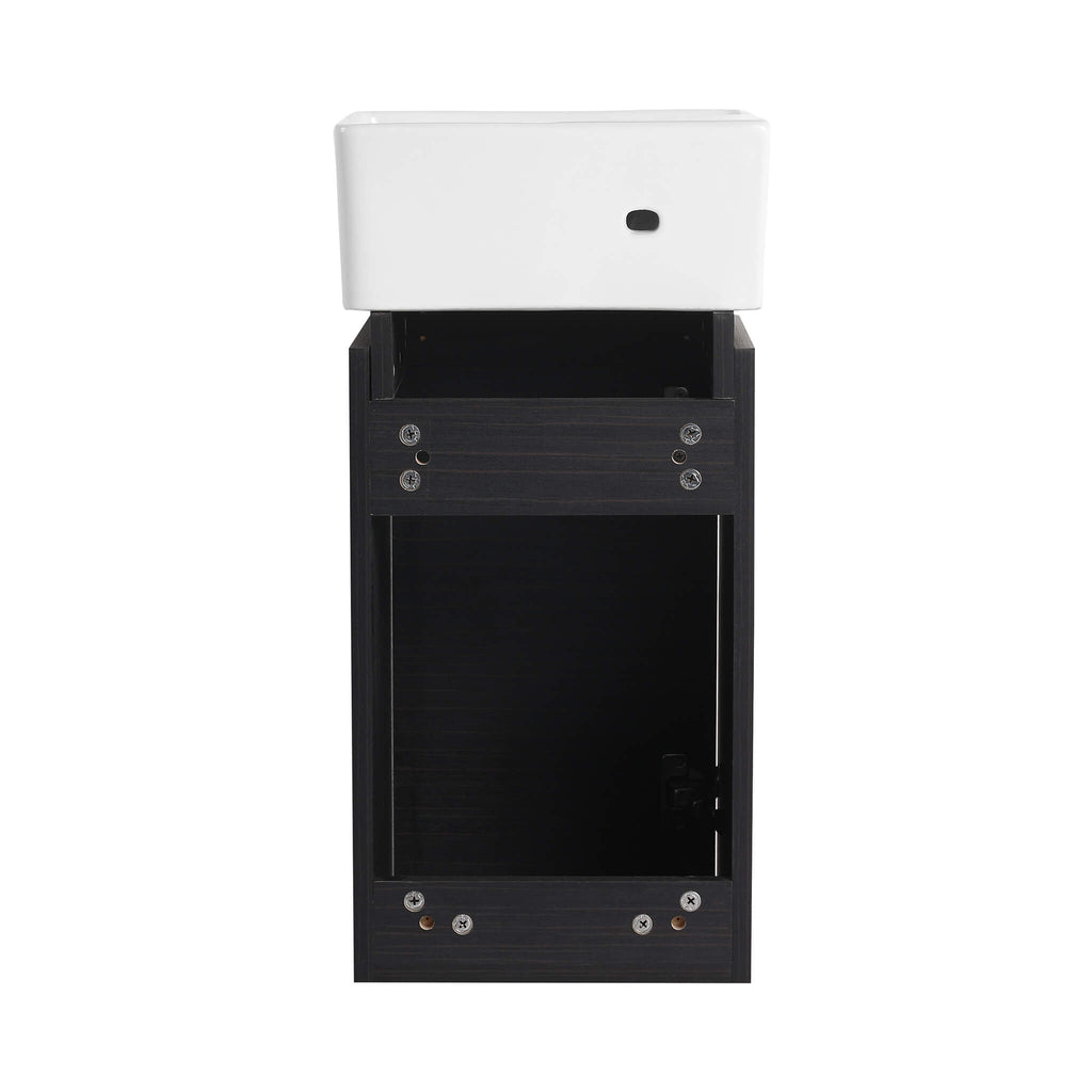 Nuvia Modern Wall-Mounted Bathroom Vanity With Ceramic Sink And Soft Close Door (SAK05214)