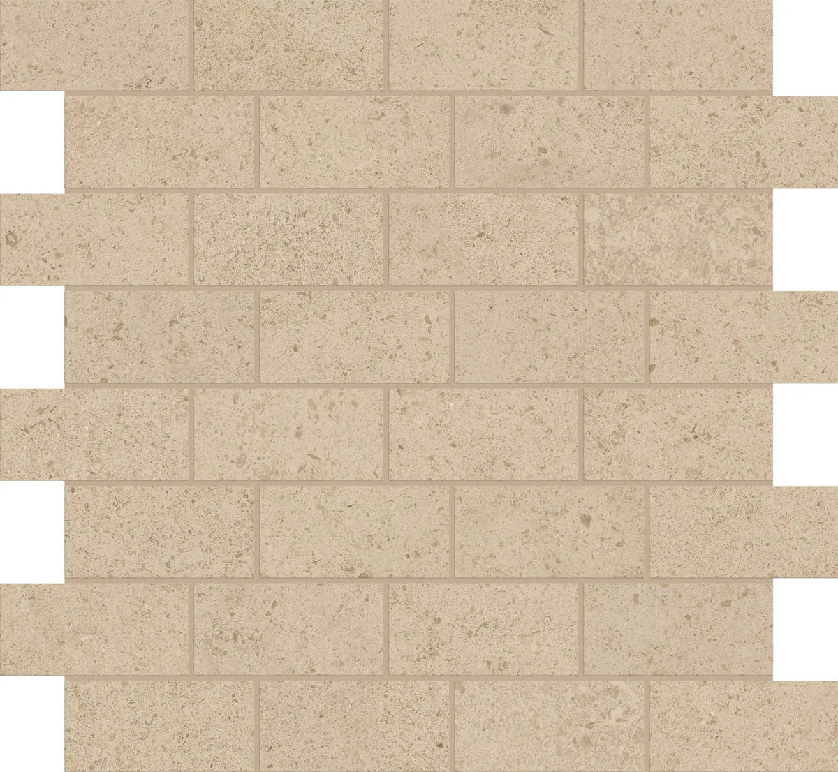 Mood Biscuit Mosaic J Limestone Look Porcelain Mosaics 12x12