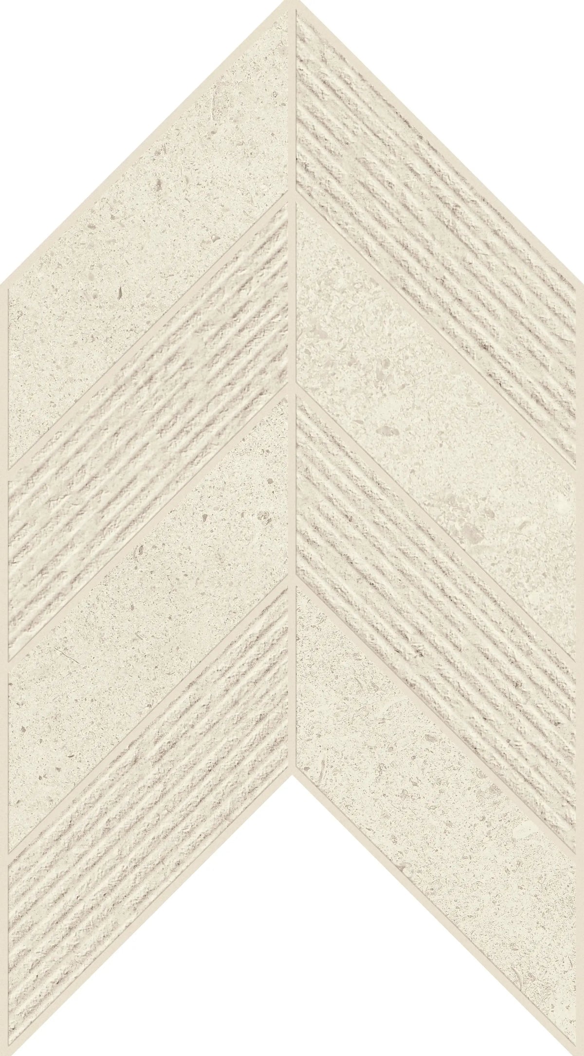 Mood Limestone Mosaic Chevron 3d Look Porcelain Mosaics 7.44x10