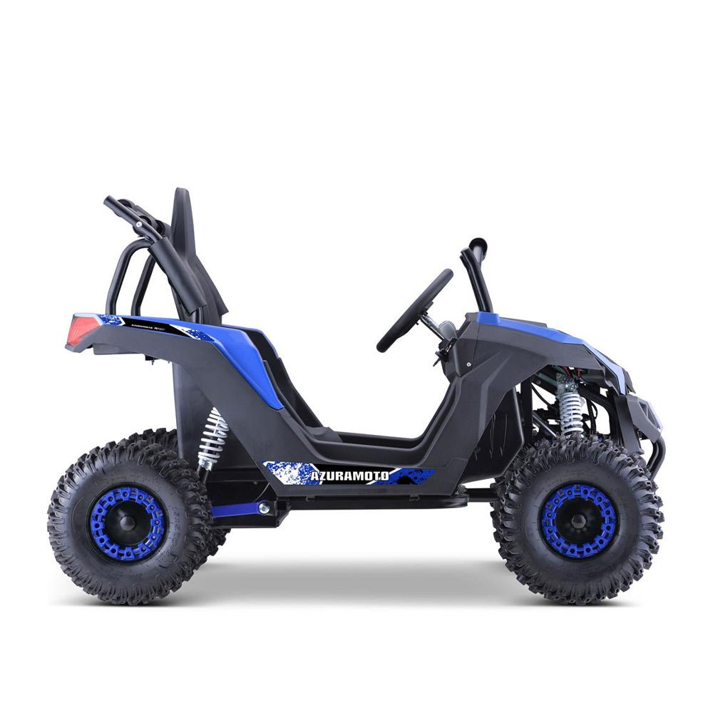 MotoTec Raider 1200W 48V/12AH Kids Electric Full Suspension UTV, Blue (SAK15062)