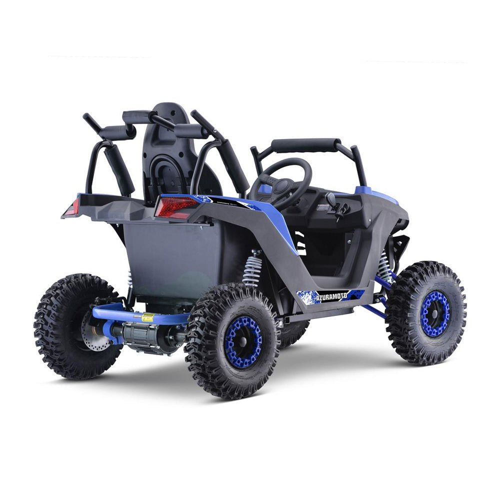 MotoTec Raider 1200W 48V/12AH Kids Electric Full Suspension UTV, Blue (SAK15062)