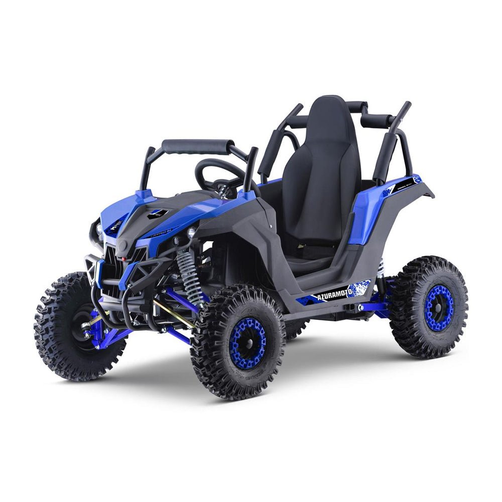 MotoTec Raider 1200W 48V/12AH Kids Electric Full Suspension UTV, Blue (SAK15062)