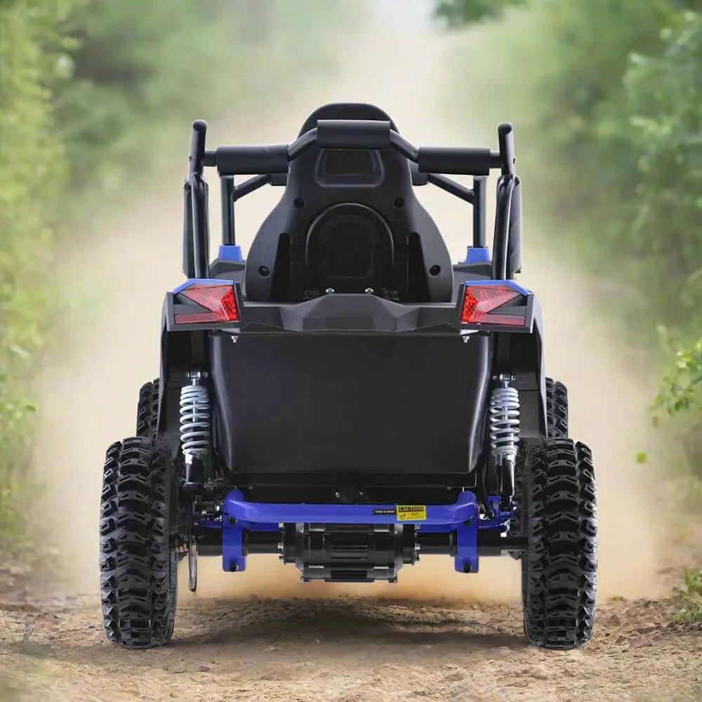 MotoTec Raider 1200W 48V/12AH Kids Electric Full Suspension UTV, Blue (SAK15062)