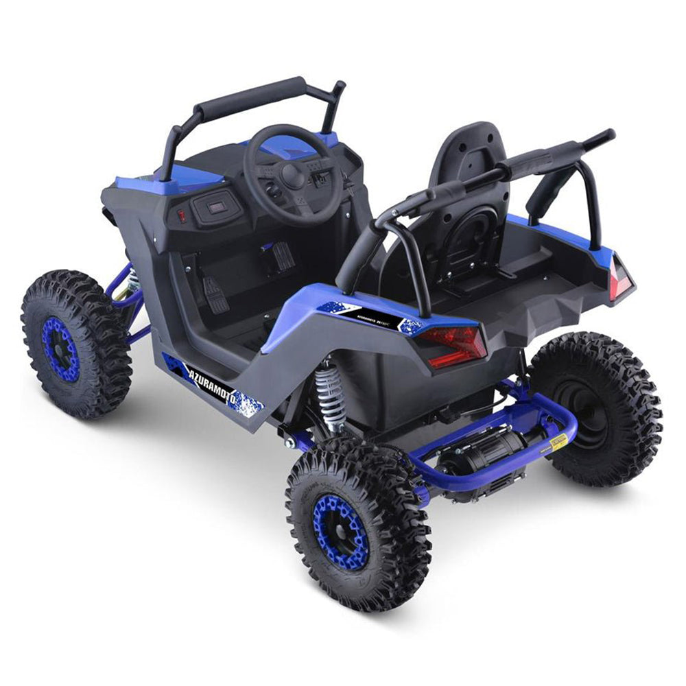 MotoTec Raider 1200W 48V/12AH Kids Electric Full Suspension UTV, Blue (SAK15062)
