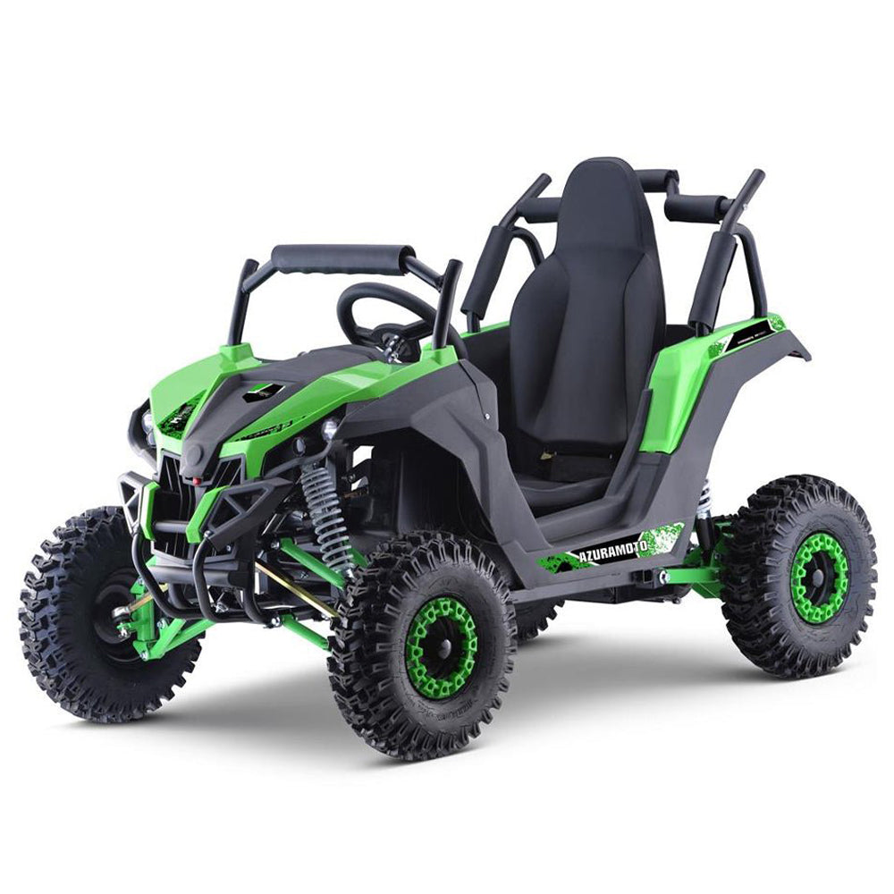 MotoTec Raider 1200W 48V/12AH Kids Electric Full Suspension UTV, Green (SAK76283)