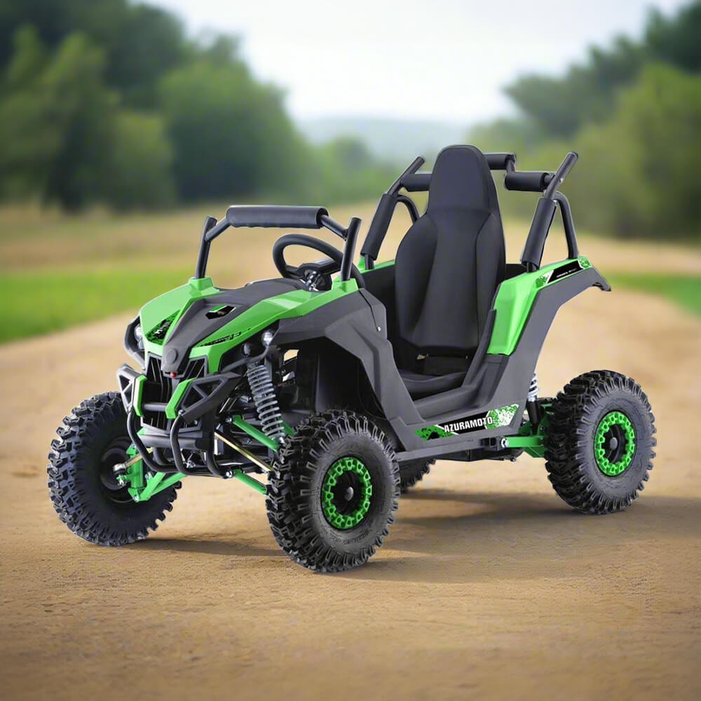 MotoTec Raider 1200W 48V/12AH Kids Electric Full Suspension UTV, Green (SAK76283)