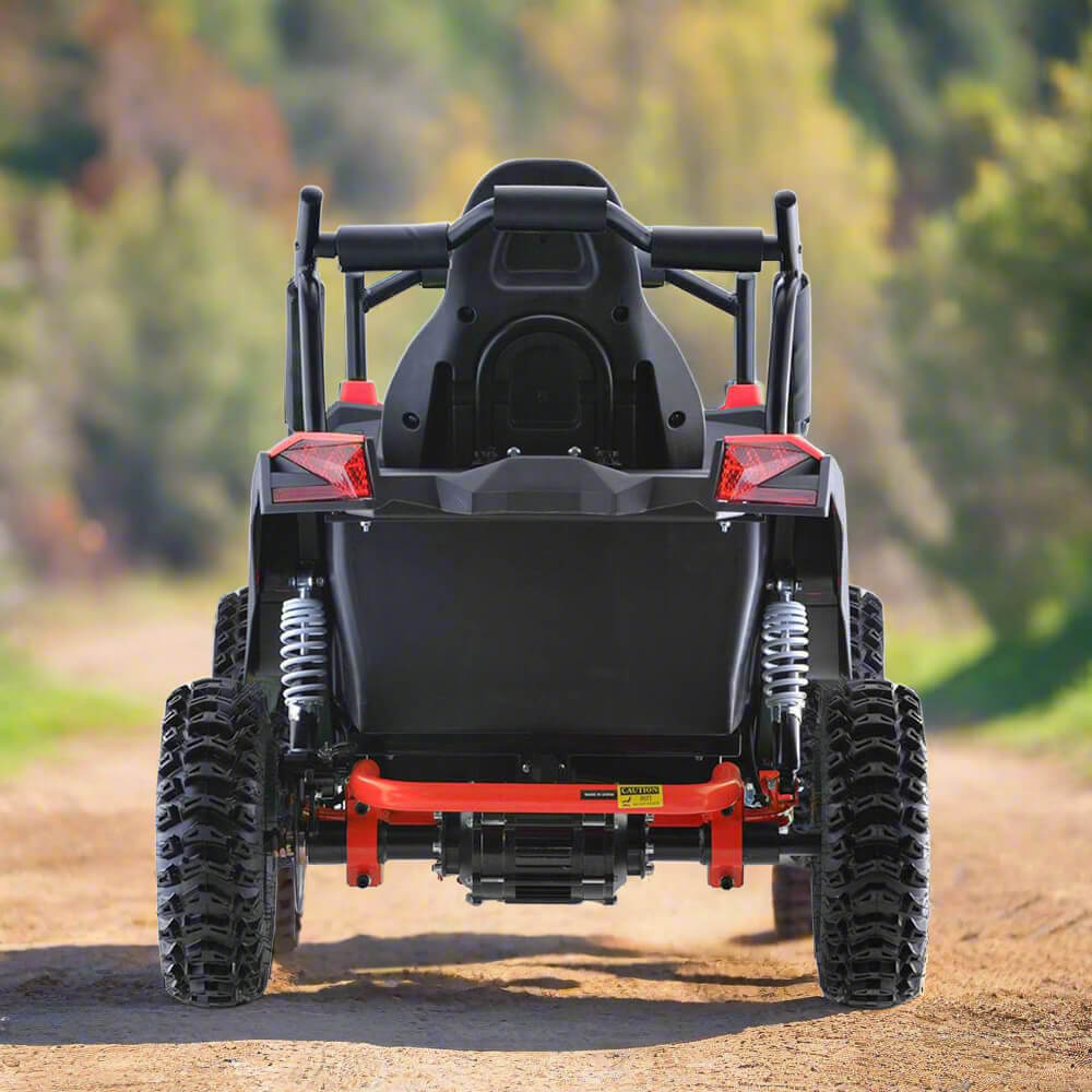 MotoTec Raider 1200W 48V/12AH Kids Electric Full Suspension UTV, Red (SAK35260)