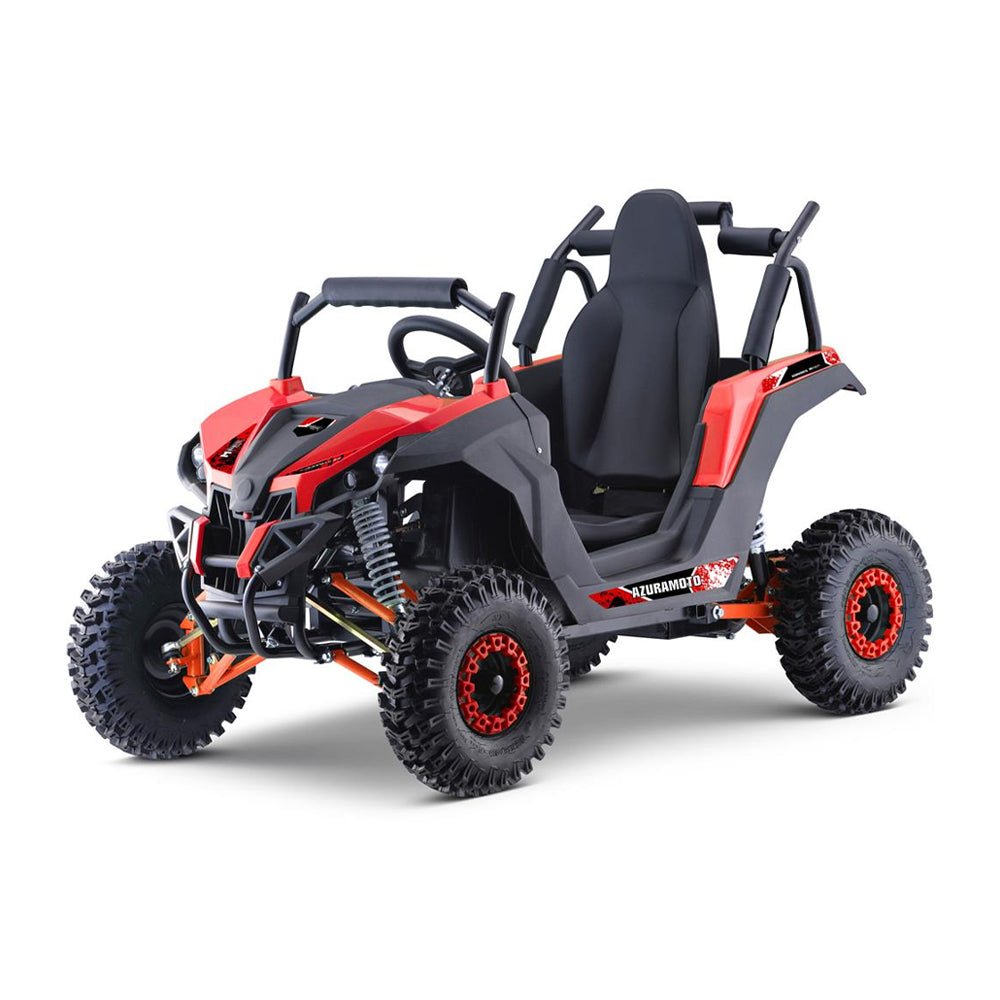 MotoTec Raider 1200W 48V/12AH Kids Electric Full Suspension UTV, Red (SAK35260)