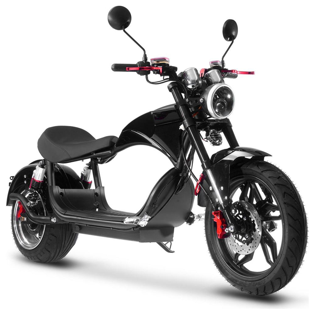 MotoTec Raven 60V/30AH 2500W Electric Moped Motorcycle Scooter For Adults, Black (SAK48263)