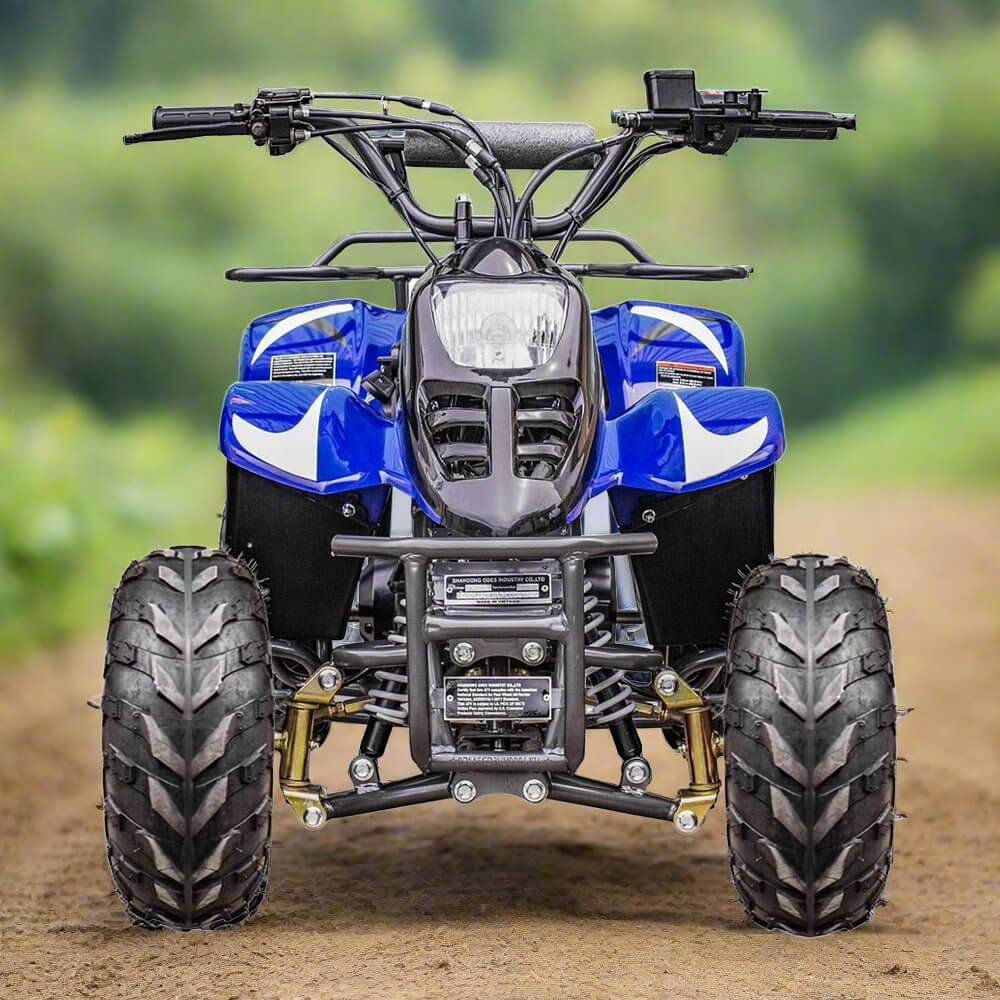MotoTec Rex 110CC 4-Stroke Mini Kids 4 Wheeler Gas ATV Quad, Blue (91352842)