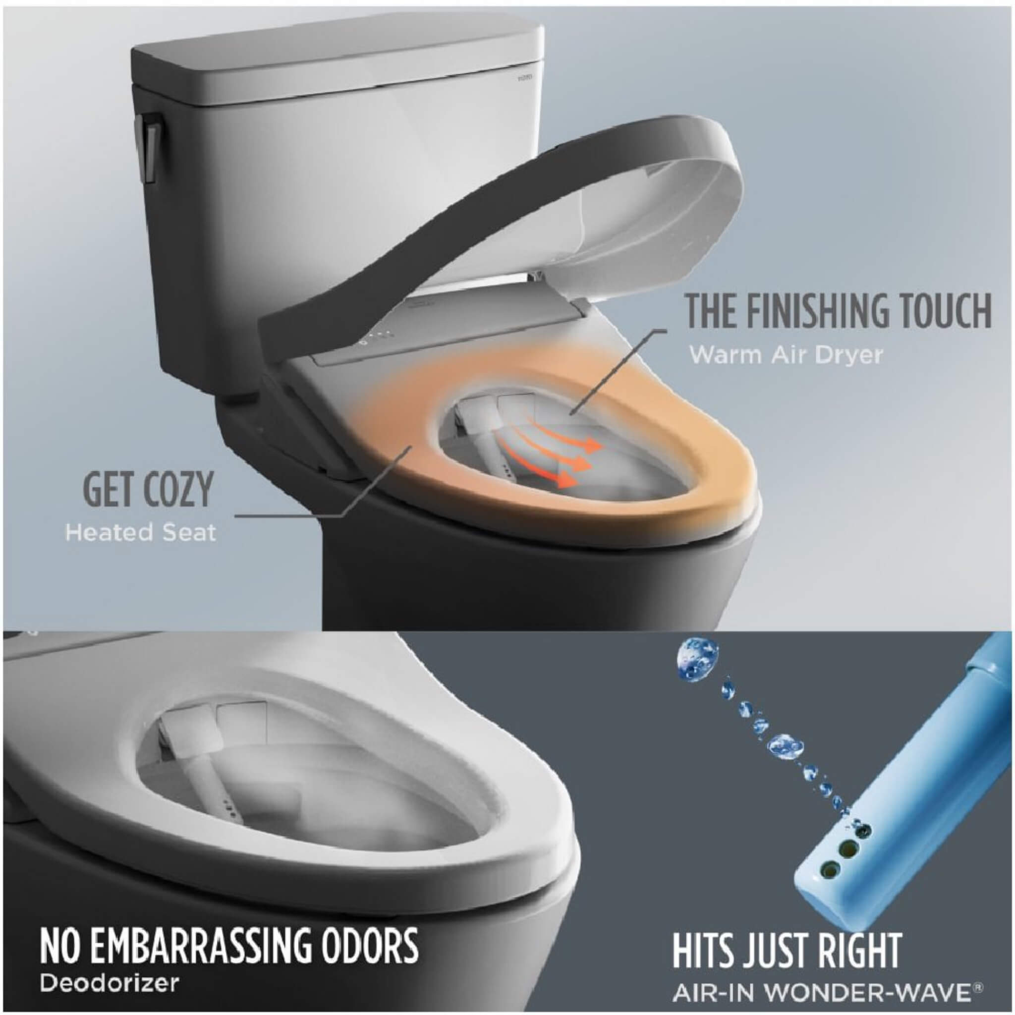 [MW4364736CEMFGN#01] TOTO Aquia IV Cube 1.28 GPF And 0.9 GPF Dynamax Tornado Flush Toilet With Washlet S7A Bidet Seat (SAK74285)