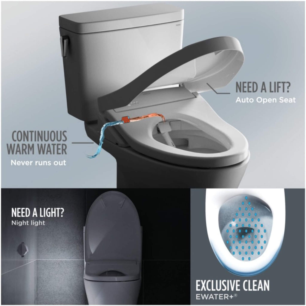 [MW4484736CEMFGN#01] TOTO Aquia IV Arc Dual Flush Universal Height Toilet With S7A Auto Open Bidet Seat (SAK92754)