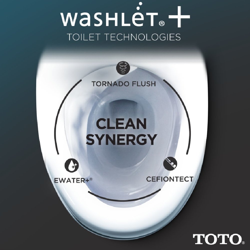 [MW7764736CEFGA.10#01] TOTO Drake Washlet S7A With 1.28 GPF Universal Height 10" Rough In Elongated Bidet Toilet (SAK35691)