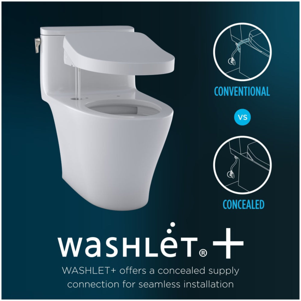 [MW7764736CSFGA#01] TOTO Drake 1.6 GPF Elongated Toilet With S7A Auto Open Bidet Seat And EWater (SAK15280)