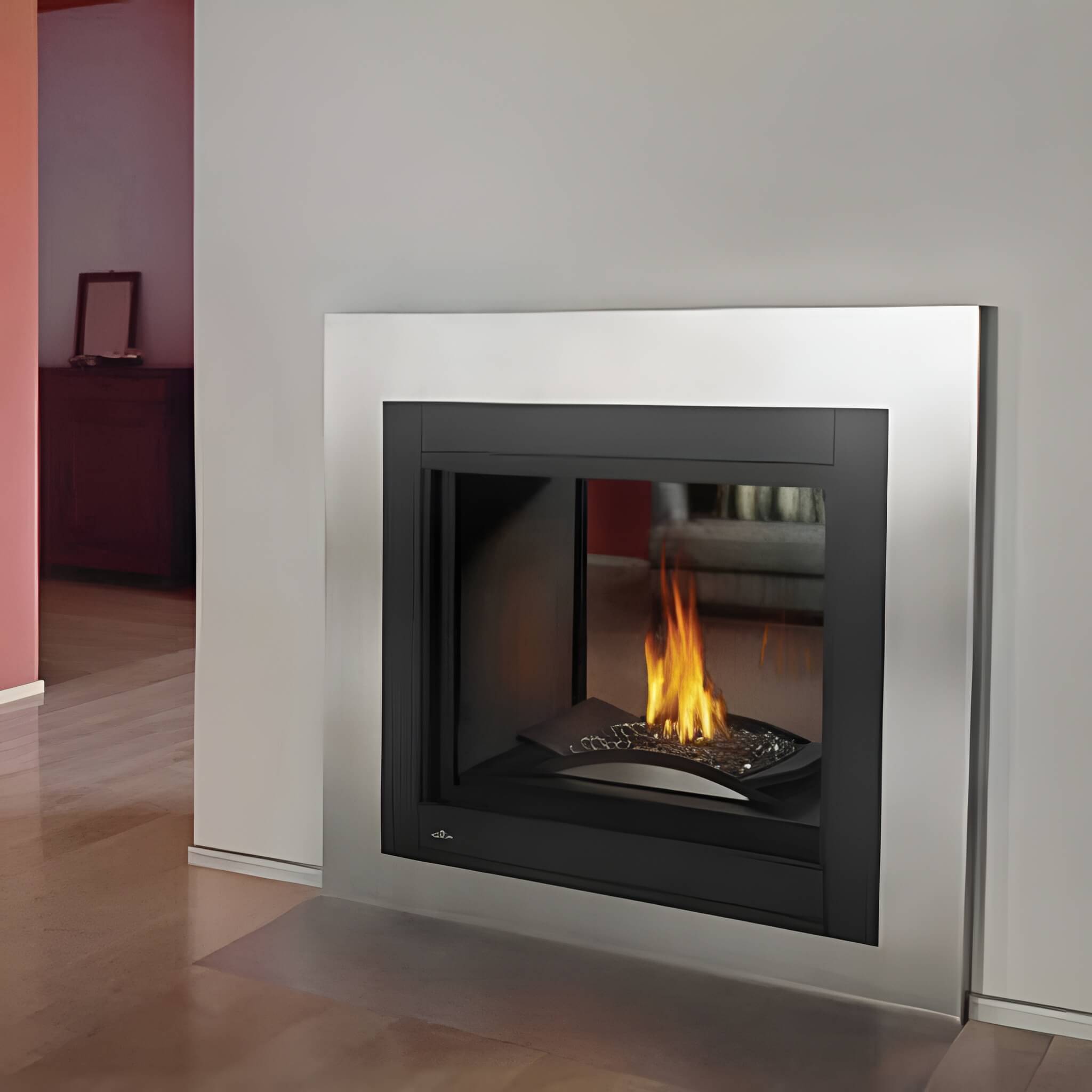 Napoleon Ascent Multi-View 3 Sided Glass Ember Bed Direct Vent Natural Gas Fireplace, 43" [BHD4PGN] (SAK62815)