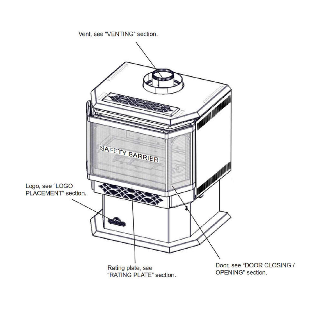 Napoleon Haliburton 50 Direct Vent Millivolt Ignition Compact Natural Gas Stove, 22-Inch [GDS28-1NSB] (SAK81523)