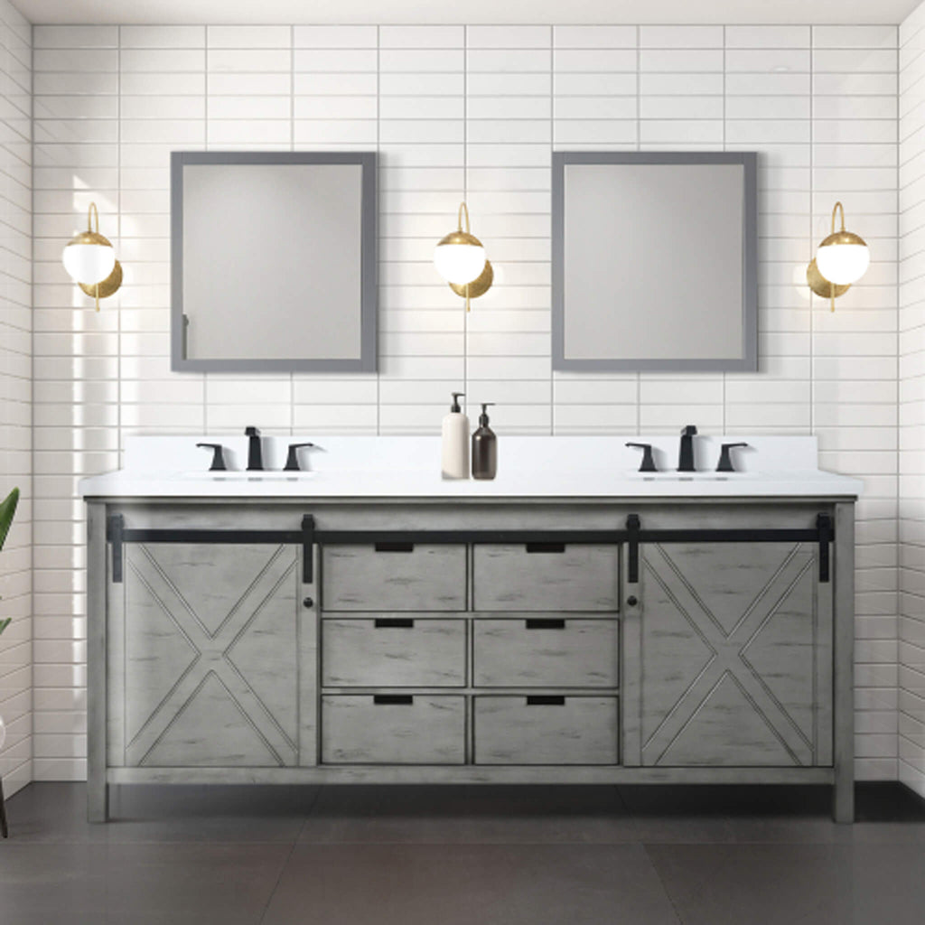 Nuvia 80-Inch Fully Assembled Double Bath Vanity With Soft Close Cabinets [No Countertop] (SAK53904)