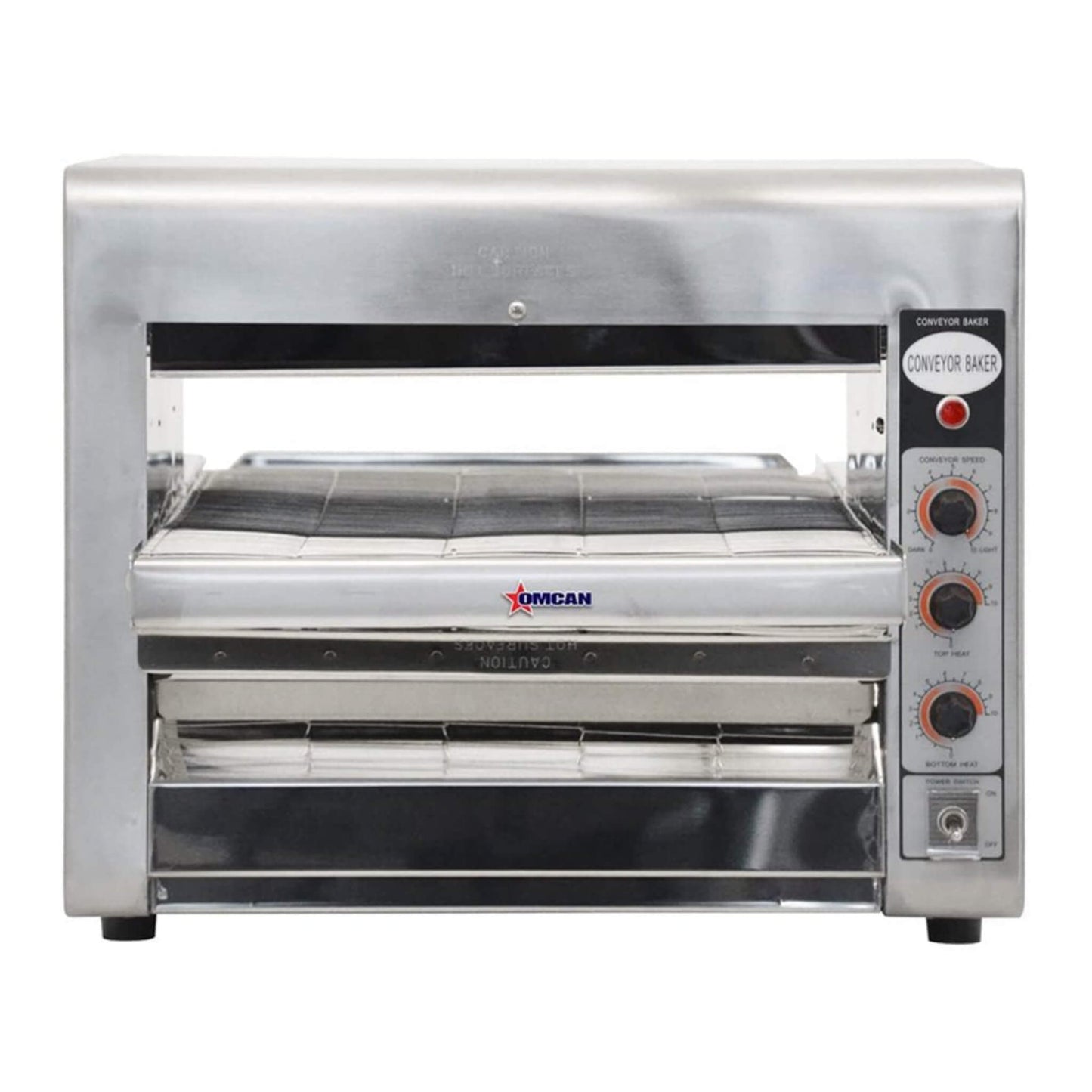 Omcan Premium Commercial Stainless Steel Conveyor Restaurant Countertop Pizza Baking Oven, 3600W (SAK48164)