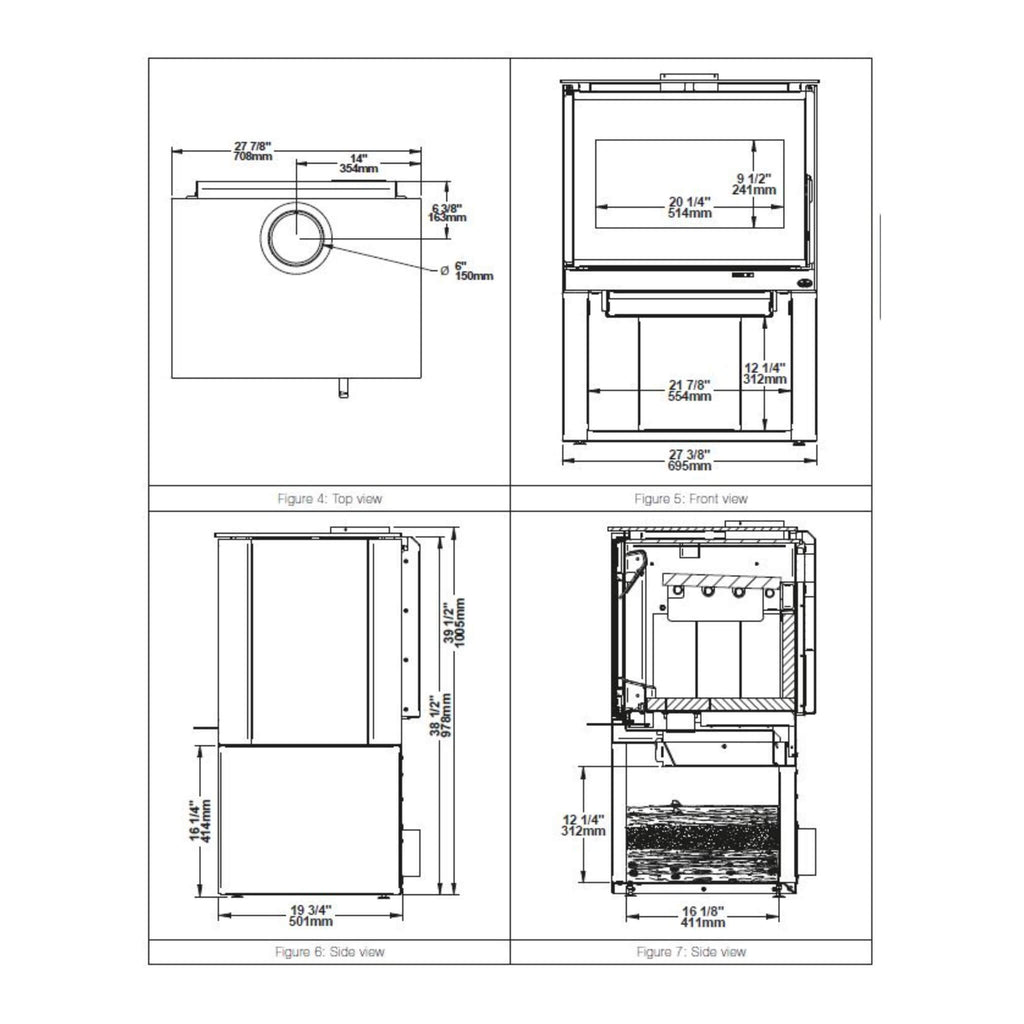 Osburn Inspire 2000 Premium 75K BTU Wood Stove [OB02042] (SAK78123)