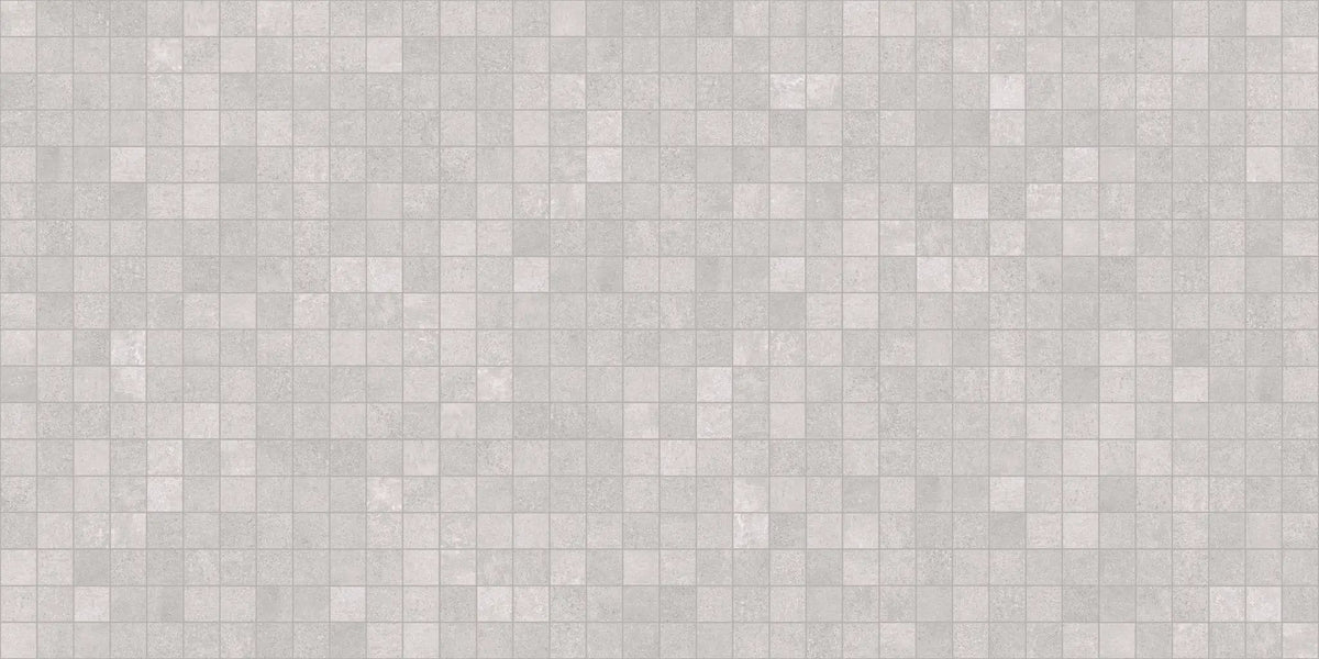 Made.in Passion Silver Mosaic A Concrete Look Porcelain Mosaics 12x12