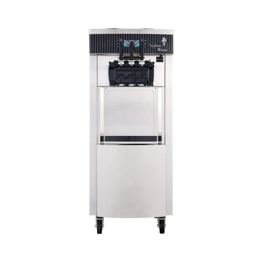 Premium 3-Flavors Commercial Soft Serve Yogurt Ice Cream Machine Maker, 20-28L/H (SAK97524)