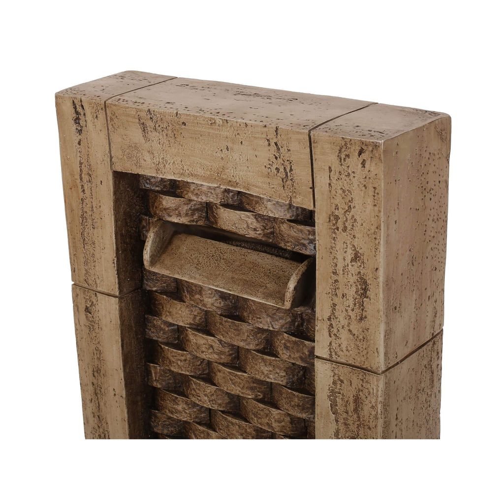 Premium 35 Inch Hand-Crafted Weather-Resistant Waterfall Fountain With LED Lights (SAK86757)