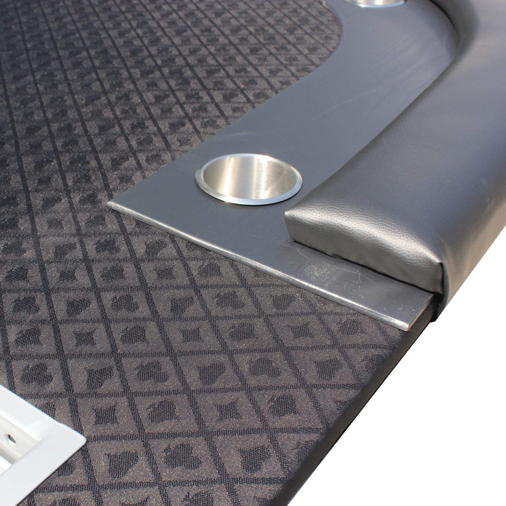 Premium 96" Oval Poker Table With Racetrack And Chips Tray (SAK66823)