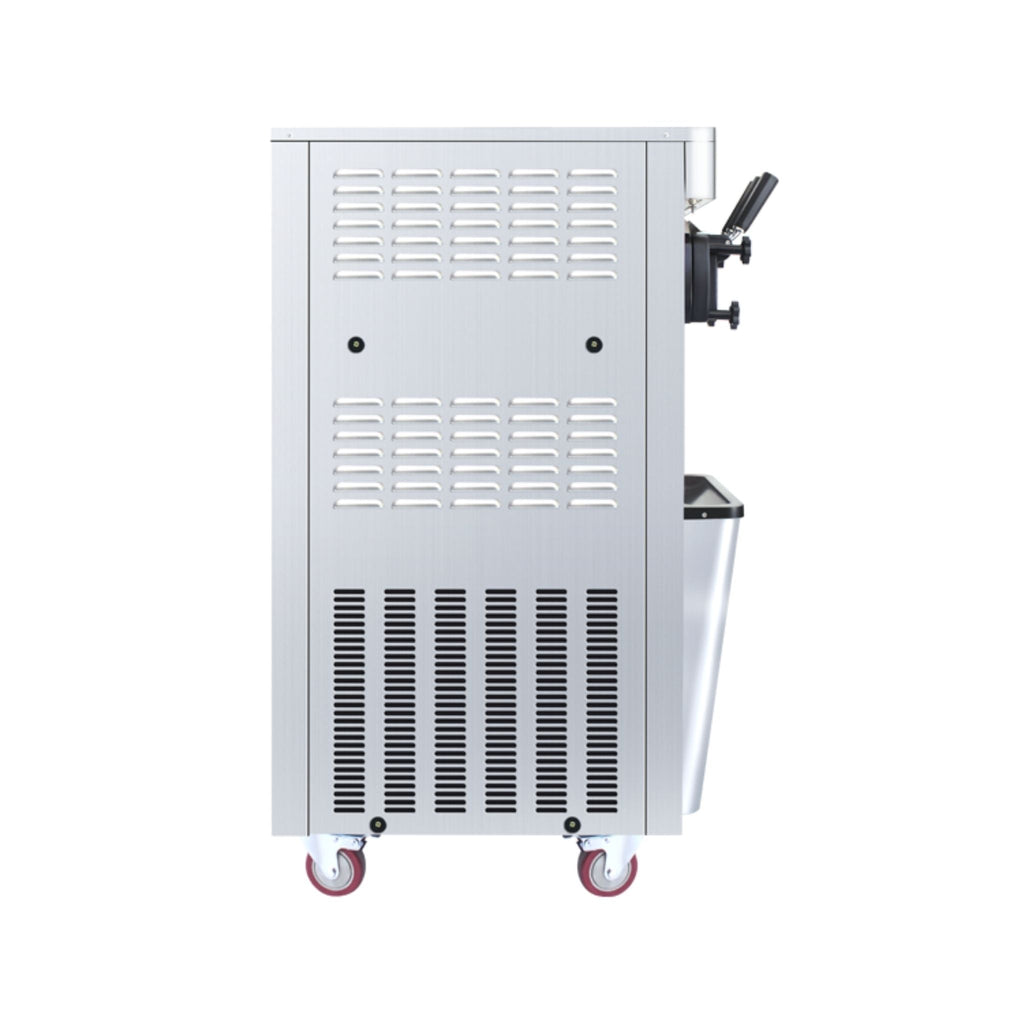 Premium Commercial Vertical 2000W 3-Flavor Soft Ice Cream Machine With Dual 6L Hoppers, 25-30L/H (SAK93406)